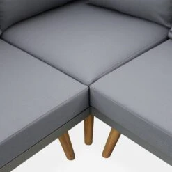 Salon De Jardin Bois 5 Places Couleur : Gris / Gris 11 Salon De Jardin Bois 5 Places Couleur : Gris / Gris -Sweeek AC0012GY 03