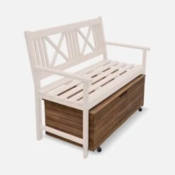 Coffre De Jardin Bois 110L Avec Vérins Et Roulettes 14 Coffre De Jardin Bois 110L Avec Vérins Et Roulettes -Sweeek ACBOX107NAT 04