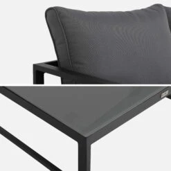 Salon De Jardin Modulable Aluminium 5 Places Couleur : Anthracite / Gris -Sweeek AF3007ATGY 07