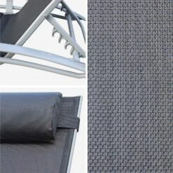 Toile De Remplacement Pour Bain De Soleil Couleur : Gris / Noir 5 Toile De Remplacement Pour Bain De Soleil Couleur : Gris / Noir -Sweeek AFLOPARTAGYBK 02