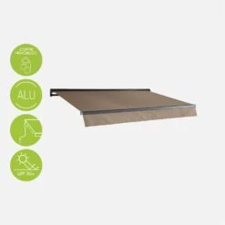 Store Banne Manuel 3x2m Couleur : Taupe -Sweeek AWM3X2SCBN 01bis