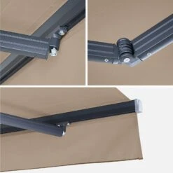 Store Banne Manuel 3x2m Couleur : Taupe -Sweeek AWM3X2SCBN 04