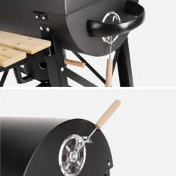 Barbecue Smoker Américain Charbon 9 Barbecue Smoker Américain Charbon -Sweeek BBQ8040BK 03