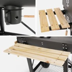 Barbecue Smoker Américain Charbon 8 Barbecue Smoker Américain Charbon -Sweeek BBQ8040BK 04