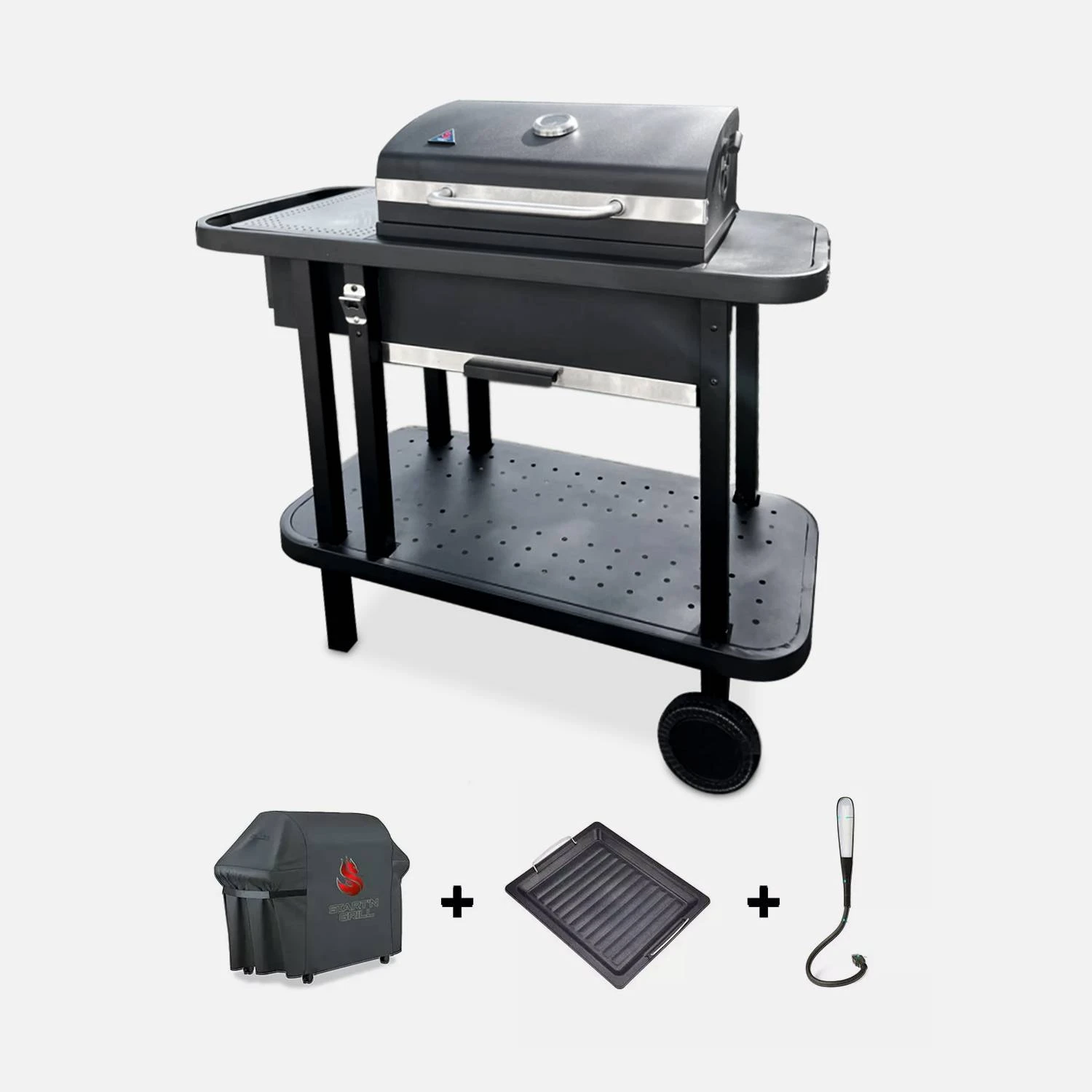 Barbecue Charbon Allumage Rapide + Accessoires 3 Barbecue Charbon Allumage Rapide + Accessoires