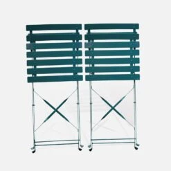 Chaise De Jardin Pliable Métal (lot De 2) Couleur : Bleu Canard 7 Chaise De Jardin Pliable Métal (lot De 2) Couleur : Bleu Canard -Sweeek BS2CHRBD 03