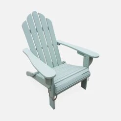Fauteuil De Jardin Pliable Bois Couleur : Vert De Gris -Sweeek ECADIROGGY 01
