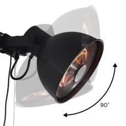 Parasol Chauffant Mural électrique 2000W 8 Parasol Chauffant Mural électrique 2000W -Sweeek EHW2000WACBK 03