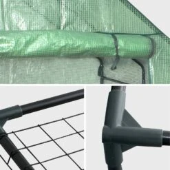 Serre De Jardin Tunnel 2m² Avec 8 étagères -Sweeek GHOHSHELF 05