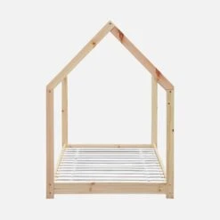 Lit Cabane Enfant 90 X 190 Cm En Pin Naturel, Sommier Inclus Couleur : Naturel 9 Lit Cabane Enfant 90 X 190 Cm En Pin Naturel, Sommier Inclus Couleur : Naturel -Sweeek IBEDHOUSENAT 02