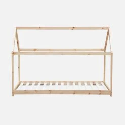Lit Cabane Enfant 90 X 190 Cm En Pin Naturel, Sommier Inclus Couleur : Naturel 10 Lit Cabane Enfant 90 X 190 Cm En Pin Naturel, Sommier Inclus Couleur : Naturel -Sweeek IBEDHOUSENAT 03