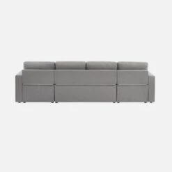 Canapé Panoramique Convertible 4 Places Tissu Couleur : Gris Clair -Sweeek ICPURBSOFALG 03