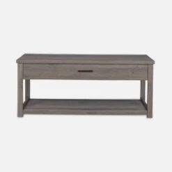 Table Basse Effet Bois, 1 Tiroir 12 Table Basse Effet Bois, 1 Tiroir -Sweeek ICTBL110GY 02
