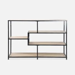 Etagère Bibliothèque Industrielle Métal Et Effet Bois 5 Niveaux 11 Etagère Bibliothèque Industrielle Métal Et Effet Bois 5 Niveaux -Sweeek ILFSHELF78BN 02