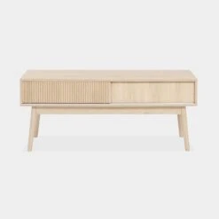 Meuble TV Scandinave Effet Bois 2 Portes 115 Cm Couleur : Bois 13 Meuble TV Scandinave Effet Bois 2 Portes 115 Cm Couleur : Bois -Sweeek ILINTVSTAND 02