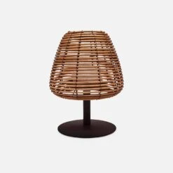 Lampe LED Nomade Sans Fil Intérieur/extérieur, En Rotin 7 Lampe LED Nomade Sans Fil Intérieur/extérieur, En Rotin -Sweeek ILUMPAL25ROT 01
