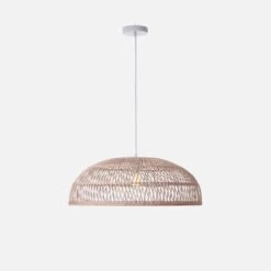 Suspension En Rotin Naturel Ø60cm -Sweeek ILUMPAN60ROT 01