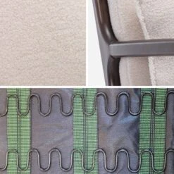 Rocking Chair Scandinave Bouclettes Et Bois D'hévéa Teinté Wengé -Sweeek IRACSCADWLBOUCL 04