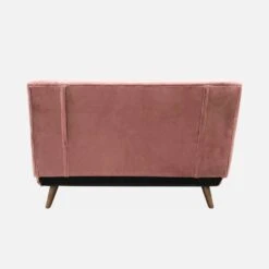 Canapé Convertible 2 Places Tissu, Pieds Bois Couleur : Vieux Rose -Sweeek ISOFGVVOPK 06