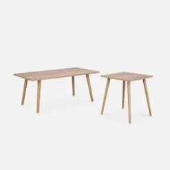 Table Basse Effet Bois (lot De 2) 10 Table Basse Effet Bois (lot De 2) -Sweeek ISTABLX2NAT 01