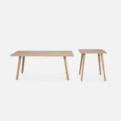 Table Basse Effet Bois (lot De 2) 11 Table Basse Effet Bois (lot De 2) -Sweeek ISTABLX2NAT 02