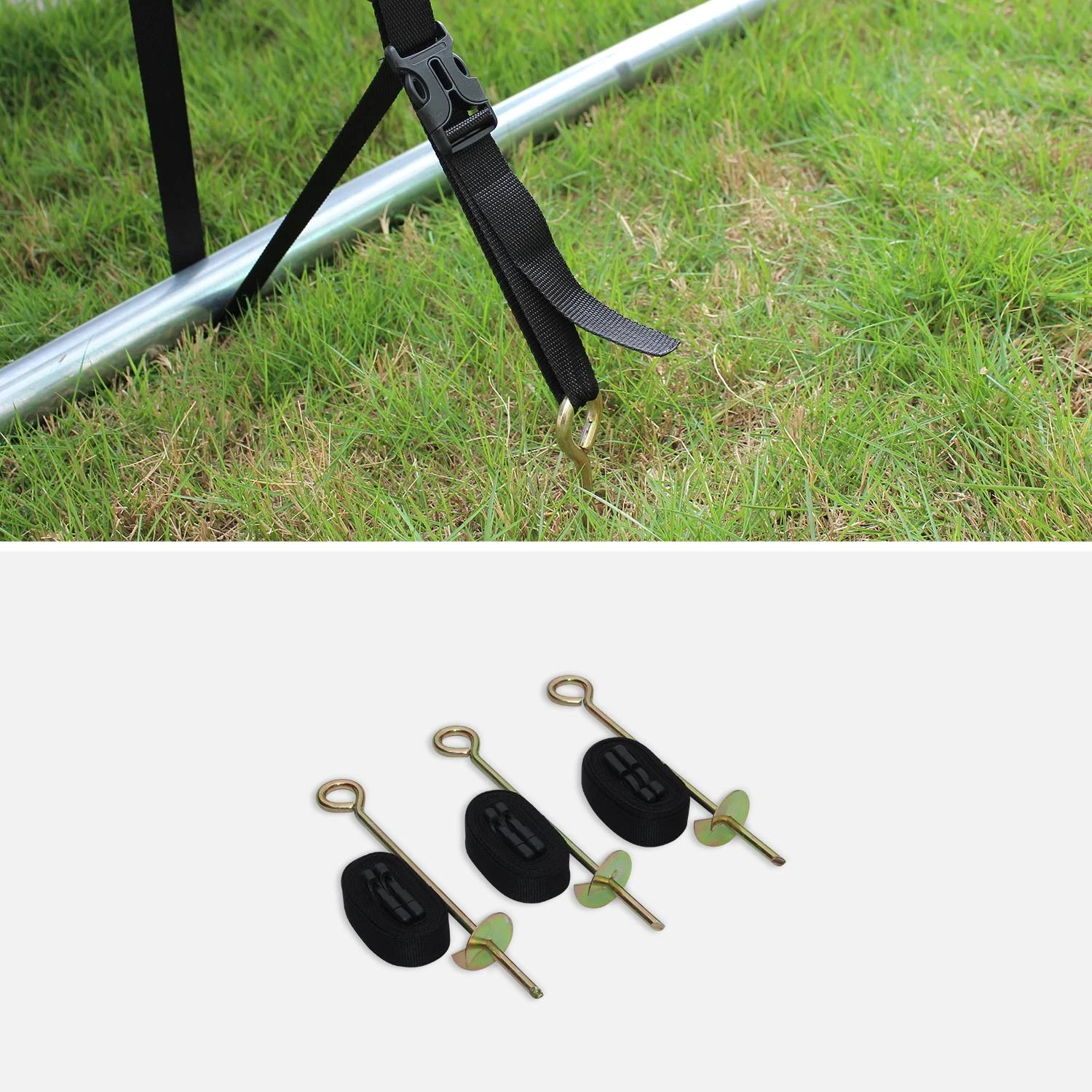 Trampoline 250 Cm Avec Pack D'accessoires Couleur : Gris 8 Trampoline 250 Cm Avec Pack D'accessoires Couleur : Gris – Image 6