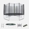 Trampoline 400cm Avec Pack D'accessoires Couleur : Gris 2 Trampoline 400cm Avec Pack D'accessoires Couleur : Gris -Sweeek KIT400GREY 01
