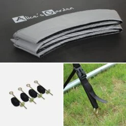 Trampoline 400cm Avec Pack D'accessoires Couleur : Gris 15 Trampoline 400cm Avec Pack D'accessoires Couleur : Gris -Sweeek KIT400GREY 07