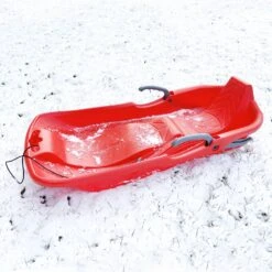 Luge 2 Places Avec Freins Et Ficelle (lot De 2) Couleur : Rouge -Sweeek LUGE2PLREDX2 05