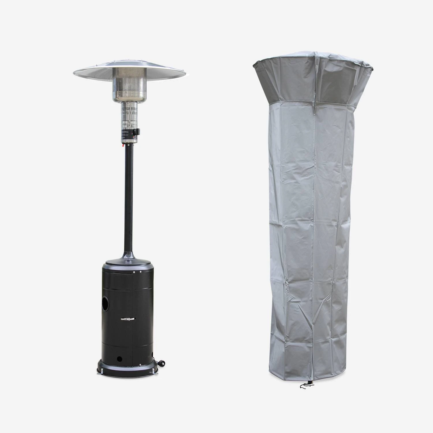 Parasol Chauffant Gaz 12,5kW Avec Housse De Protection Couleur : Noir 3 Parasol Chauffant Gaz 12,5kW Avec Housse De Protection Couleur : Noir