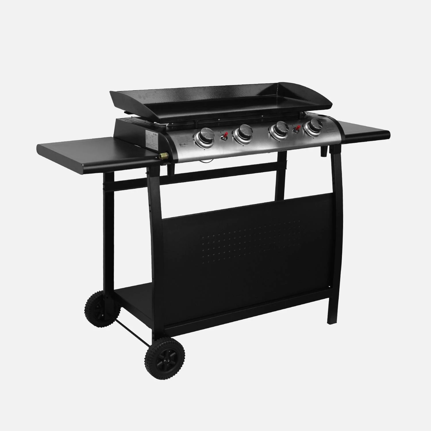 Plancha Gaz 4 Brûleurs Inox 10kW Avec Chariot 5 Plancha Gaz 4 Brûleurs Inox 10kW Avec Chariot – Image 3