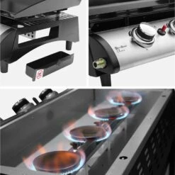 Plancha Gaz 4 Brûleurs Inox 10kW Avec Chariot 13 Plancha Gaz 4 Brûleurs Inox 10kW Avec Chariot -Sweeek PH1004TROLLEY 04