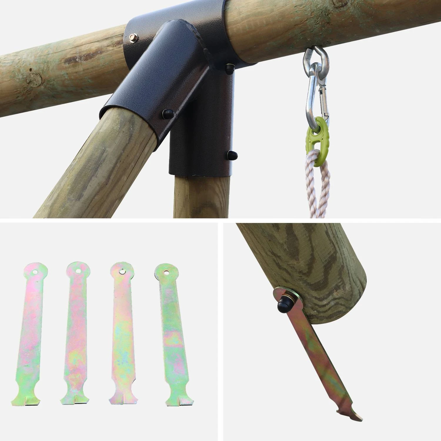 Aire De Jeux Balançoires, échelle En Corde 7 Aire De Jeux Balançoires, échelle En Corde – Image 5