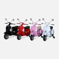 Scooter électrique Enfant Vespa 12V, 1 Place Couleur : Rose -Sweeek ROCVESPAPINK 04