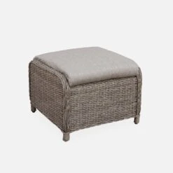 Fauteuil De Jardin Avec Repose Pieds Résine Tressée Ronde (lot De 2) -Sweeek RWH2KINGGY 03