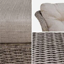 Fauteuil De Jardin Avec Repose Pieds Résine Tressée Ronde (lot De 2) -Sweeek RWH2KINGGY 05