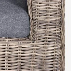 Salon De Jardin Résine Tressée Ronde 4 Places Couleur : Beige / Anthracite 15 Salon De Jardin Résine Tressée Ronde 4 Places Couleur : Beige / Anthracite -Sweeek RWH3101AT 05