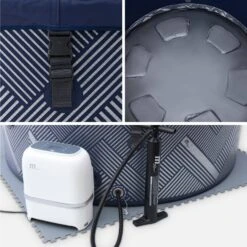 Spa Gonflable 6 Places Rond Massage Air-jets Wifi Ozonateur UVC Couvercle Tapis -Sweeek SPANAVAL6 06