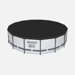 Piscine Hors Sol Tubulaire Ronde Avec Pompe, Filtre, Bâche Et échelle ∅4,5m -Sweeek SPBW460FPGY 02