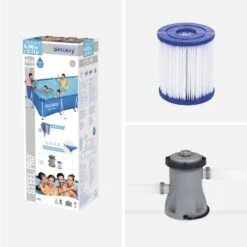 Piscine Hors Sol Tubulaire Rectangulaire Avec Filtre Et Pompe 9 Piscine Hors Sol Tubulaire Rectangulaire Avec Filtre Et Pompe -Sweeek SPBW4X2KIDS 04