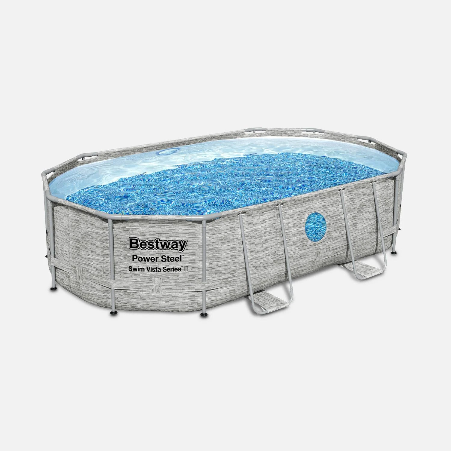Piscine Hors Sol Tubulaire Ovale Avec Pompe, échelle, Bâche Et Diffuseur 5x3m 4 Piscine Hors Sol Tubulaire Ovale Avec Pompe, échelle, Bâche Et Diffuseur 5x3m – Image 2