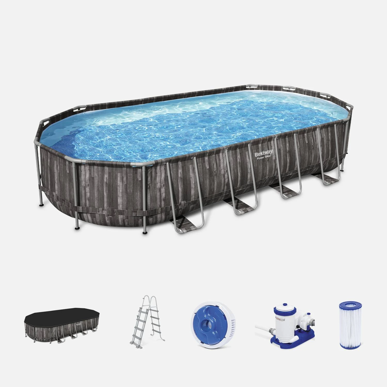 Piscine Hors Sol Tubulaire Géante Avec Pompe, échelle, Bâche Et Diffuseur 3 Piscine Hors Sol Tubulaire Géante Avec Pompe, échelle, Bâche Et Diffuseur