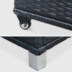 Coffre De Jardin Résine Tressée 790L Couleur : Noir -Sweeek WKHBOX160BK 04