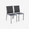 Chaise De Jardin Empilable Aluminium (lot De 2) Couleur : Gris / Gris Foncé 2 Chaise De Jardin Empilable Aluminium (lot De 2) Couleur : Gris / Gris Foncé -Sweeek XTSAF2CHRAT 01