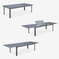 Table De Jardin Extensible Aluminium, 10 Chaises 10 Table De Jardin Extensible Aluminium, 10 Chaises -Sweeek XTSAF335R10CO 03