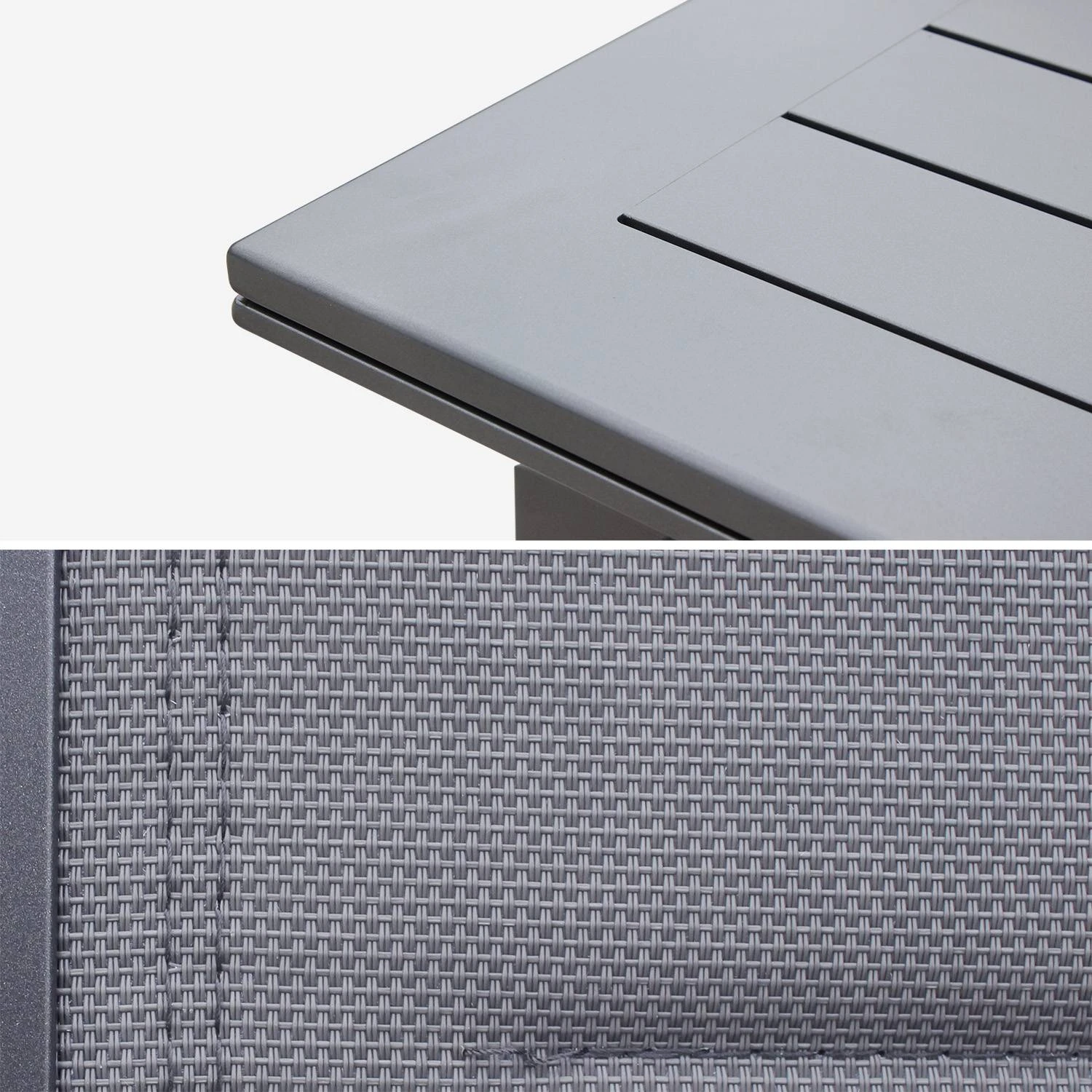 Table De Jardin Extensible Aluminium, 10 Chaises 7 Table De Jardin Extensible Aluminium, 10 Chaises – Image 5