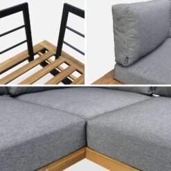 Salon De Jardin Bois Et Aluminium 5 Places Couleur : Gris 9 Salon De Jardin Bois Et Aluminium 5 Places Couleur : Gris -Sweeek acaf0012at fac7727a85760cfec164bf120f56f011