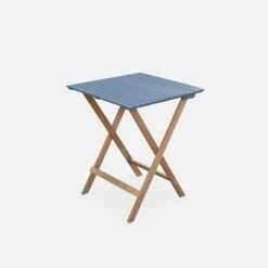 Table De Jardin Pliable Bois, 2 Chaises Couleur : Bleu -Sweeek acbs60s2ob 1f2a477f8253a8b81d31d9b52accf745