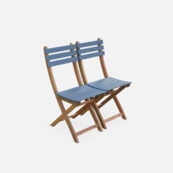 Table De Jardin Pliable Bois, 2 Chaises Couleur : Bleu -Sweeek acbs60s2ob 8d70bb90f2ac32a0dd6967218fb0fd4a