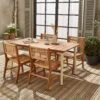 Table De Jardin Bois Et Métal + 4 Chaises En Cannage Et Bois Couleur : Ivoire -Sweeek ackd150r4civo 562b6dd0ab06babf98cb5c2a557f98cb